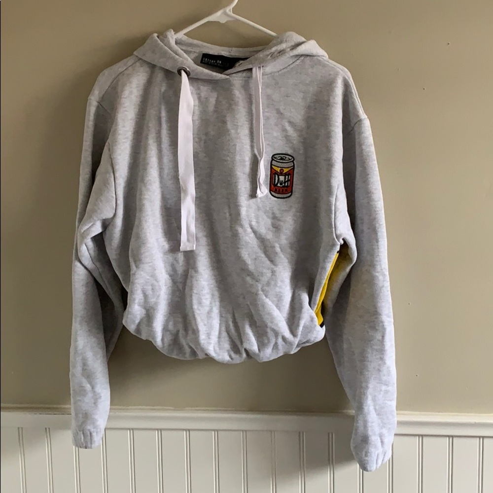 The Simpsons Duff Cinched Crop Sweatshirt